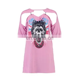 Top Selling Summer Fashion Printed Short Sleeve Women t Shirt thumbnail-4