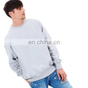 Raglan Sleeve Pullover Fashion Plain 100 Polyester Slim Fit Wholesale Crewneck Sweatshirt Men thumbnail-5
