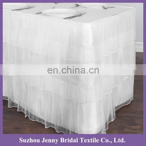 TS092A Wholesale Organza Fabric Latest Wedding Decoration Table Skirting thumbnail-5