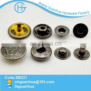 Custom New Style Brass Metal Snaps Buttons thumbnail-1