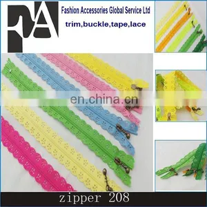 Colorful Network Lace Invisible Nylon Lace Zipper ---3# 4# 5# 8# 10# thumbnail-1