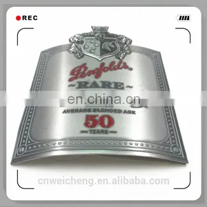 Bottle Metal Label With 3M Sticker thumbnail-1