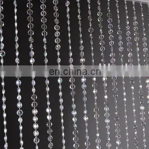 71" Tall x 35" Wide Iridescent Acrylic Crystal Curtain With 34 Garlands thumbnail-1