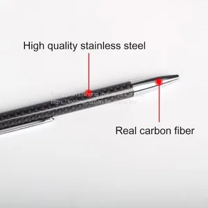 Custom Logo Business Carbon Fiber Neutral Pen Rotating Type Gel Pen thumbnail-2