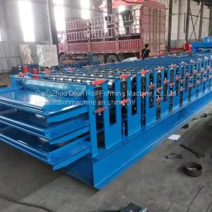 Three Layers Layer Aluminium Roof Sheet Roll Forming Making Machine thumbnail-5
