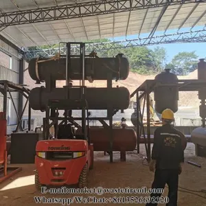 12T Waste Tyre Recycling Pyrolysis Plant for Sale Low Cost thumbnail-3