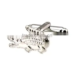 Men's Cufflinks New Crocodile Silver Cuff Lins for Shirt 18mm M3874 thumbnail-1