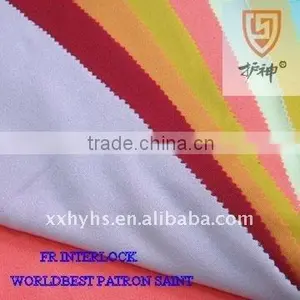 Henan 100% Cotton Flame Retardant Knit Interlock Fabric for T-shirt thumbnail-1
