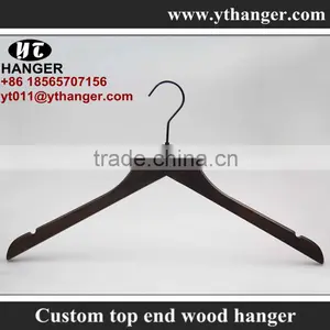 IMY-460 Brush off Brown Wooden Thin Flat Hangers for Clothes thumbnail-3