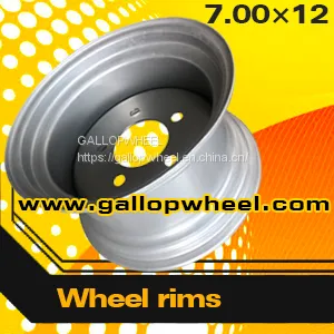 Steel Agricultural Tractor Wheel Rims 7.00x12 for 10.0/80-12 Tires thumbnail-1