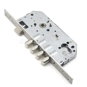 Stainless Steel 3201B Security Cerraduras Para Puerta Anti Drill 4 Point Bolt Mortise Cylinder Door Lock Body thumbnail-1