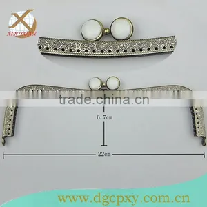 2015 Newest Metal Frame for Purse Bags With Coins White Gems thumbnail-1