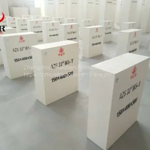 China Henan HCR Brand Fused Cast AZS Blocks With High Quality thumbnail-3