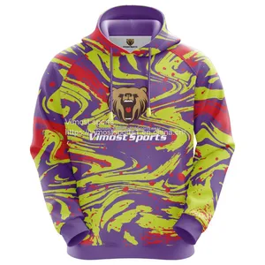 Customized Sublimation Hoodie of Three Colors With Lion Pattern thumbnail-1