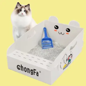 Foldable PP Corrugated Cat Litter Tray – Portable, Leakproof & Easy to Clean thumbnail-1