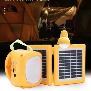 Portable Solar Home Light Kit – 3.5W Solar Panel, 6V Lead-Acid Battery, 3 LED Lights + USB, CE Certified for Outdoor Emergency thumbnail-2