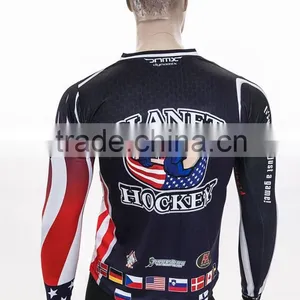 High Quality 100 Polyester Slim Fitness Men Shirts 3d Printing thumbnail-2