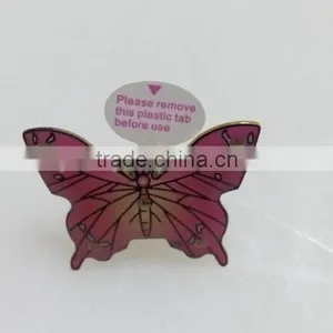 2016 Cheap Butterfly Shaped Lapel Pin, LED Blinking Light Badges thumbnail-2