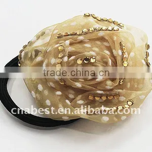 Elastic Headband With Sm.topaz Flower thumbnail-1