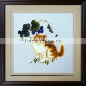 Silk Cat Embroidery Art Work thumbnail-1