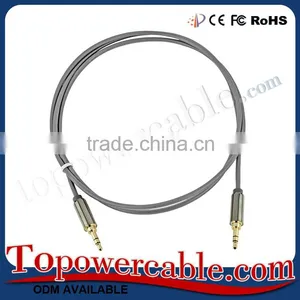 Wholesale Aluminum Metal Casing 3.5mm Jack Male to 3.5mm Male Stereo Audio Cables thumbnail-4