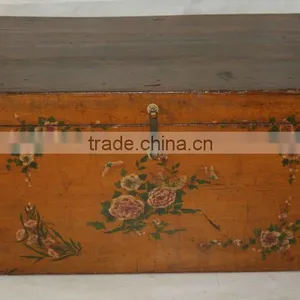 Reproduction Vintage Chinese Classical Antique Solid Wood Painting Box thumbnail-1