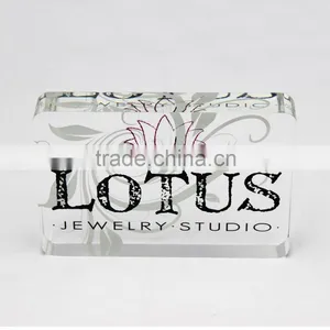 Acrylic Logo Block Custom Silk Printing Cheap Items to Sell thumbnail-2