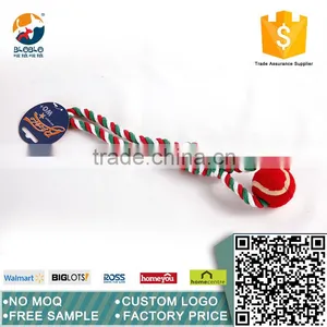 Eco-friendly Cotton Rope Toy With Red Ball Dog Chew Toy thumbnail-2