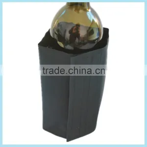 High Quality Neoprene Wine Bottle Cooler Wine Freezer Bag With Drawstring thumbnail-3