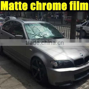 Chrome Vinyl Matte Sticker With Black Color 1.52*20m thumbnail-1