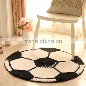 Football Rug Backetball Carpet for Kids Children's Bedroom Round Microfiber Rugs thumbnail-1