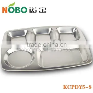 High Qulity Stainless Steel School Lunch Tray and Food Tray With 5 Compartments thumbnail-1