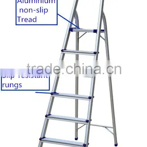 6-step Aluminium Household Ladder Folding Ladder With Handrail thumbnail-3