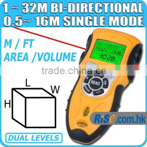 Bidirectional Ultrasonic Range Laser Measure Length Area Volume Distance Meter thumbnail-1