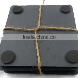[factory Direct] 10X10cm Natural Edge Square Slate Coaster Item BD-1010SD2A Quality Choice thumbnail-5