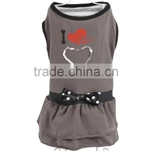 2016 Hot Sale Pet Summer T-shirt Fashion Design Pink/grey Dog Clothes thumbnail-4