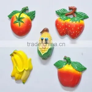 Kids Fruits and Vegetables Apple Banana Corn Tomato Strawberry Collecting Series Design Beautiful Custom Made Fridge Magnets thumbnail-1
