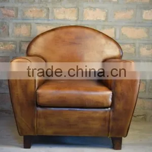 Vintage Leather Sofa, Vintage Industrial Furniture Wholesale thumbnail-1