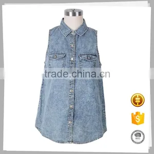 China Suppliers 2016 New Casual Women Fashion Denim Blouse thumbnail-1