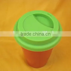 YF11022 Double Layer Ceramic Mug With Silicone Lid thumbnail-2