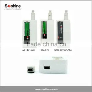 Soshine SC-F3 Battery Charger LiFePO4 14500 10440 Nimh AA AAA Li-ion 14500 10440 Battery Charger thumbnail-3