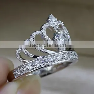 Free Mould Fee Sterling Silver Princess Crown Ring thumbnail-1