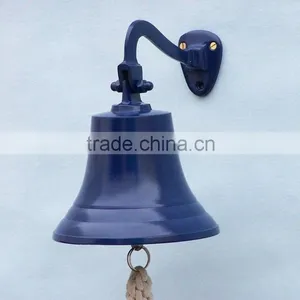 Nautical Dark Blue Bell / Ship Bell / Decorative Blue Bell NBB 0024 thumbnail-2