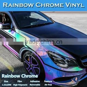 CARLIKE Colorful Chrome Car Wrapping Rainbow Holographic Foil thumbnail-6