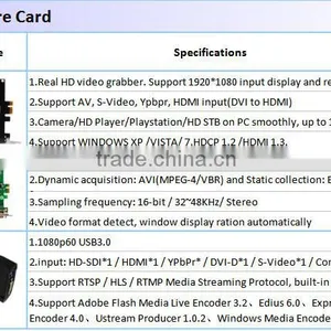 Free Driver HDMI Video Capture Card HDMI to USB 3.0 HD Game Capture USB Capture HDMI Video Grabber thumbnail-2