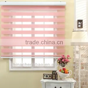 Wholesale Ready Made Korea Style Pink Zebra Roller Blinds thumbnail-1