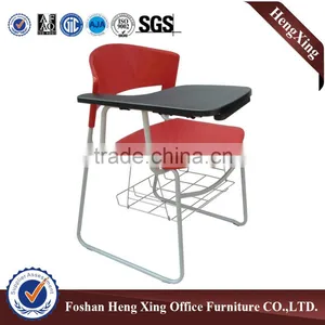 Office Furniture Leather Folding Chair With Steel Frame Conference Chair With Writing Table HX-TRC005 thumbnail-6