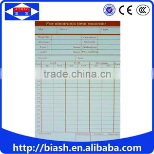 English Data Stamp Punch Time Card/paying Punch Time Card thumbnail-1