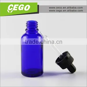 30 ml Black Ejuice Amber Clear Round Glass Dropper Bottle thumbnail-1