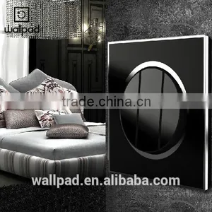 Best Selling Wallpad Black Waterproof Acrylic Glass 110~250V EU UK 3 Gang 2 Way Electric Power Supply Push Press Button Switch thumbnail-2
